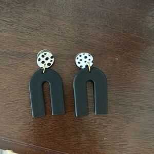 Black and white fun earrings